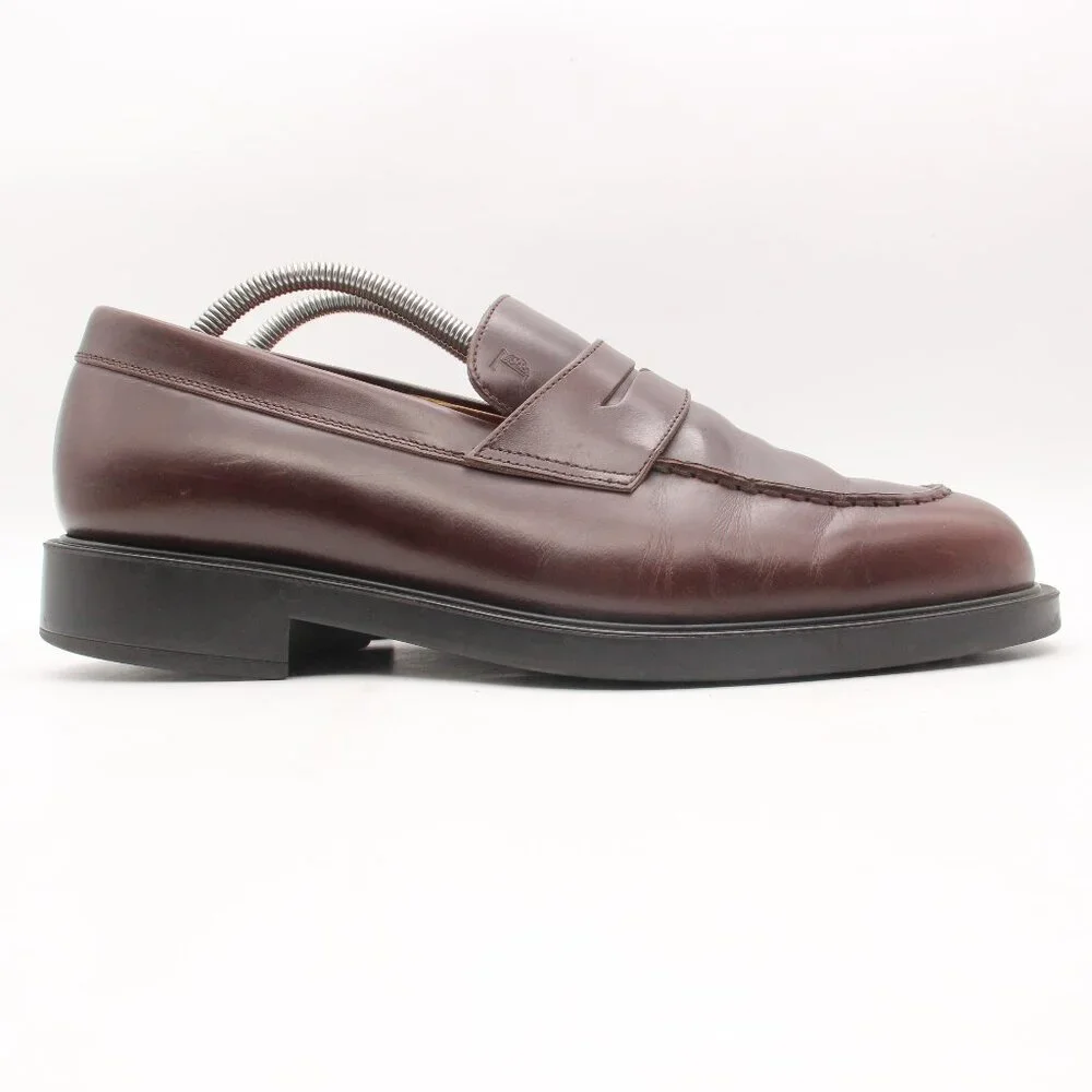 Tod’s Penny Loafers Men's Size UK 10 Brown Leather Slip On Shoes